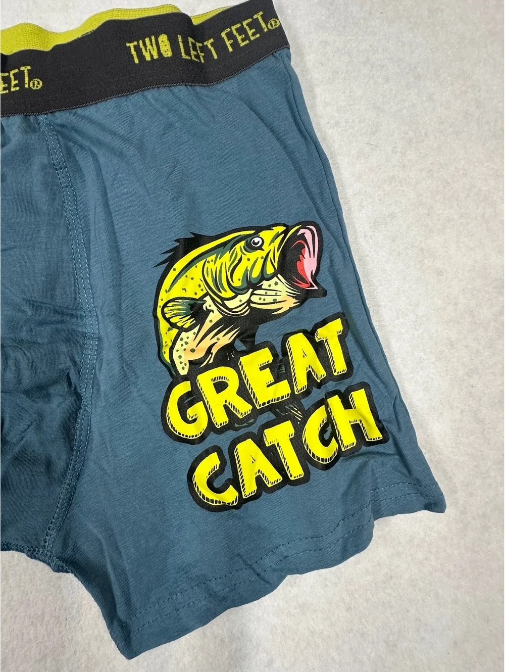 Two Left Feet Men's Trunks Great Catch Size M 32-34 Cotton Blend Boxer Briefs
